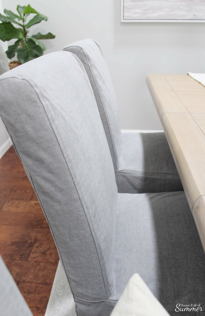 Light grey chair covers discount